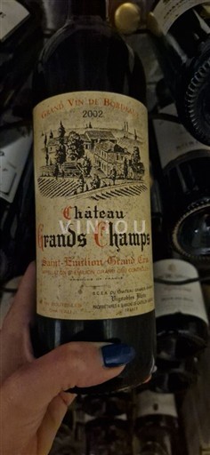 Bordeaux Saint-Émilion Grand Cru Grand Cru Château Grands Champs 2002