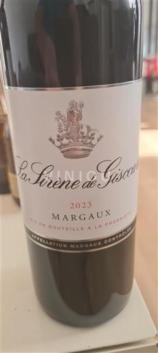 Bordeaux Margaux La Sirène de Giscours 2023