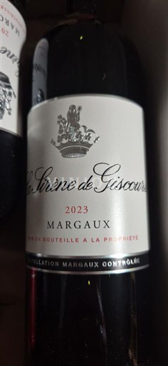Bordeaux Margaux La Sirène de Giscours 2023