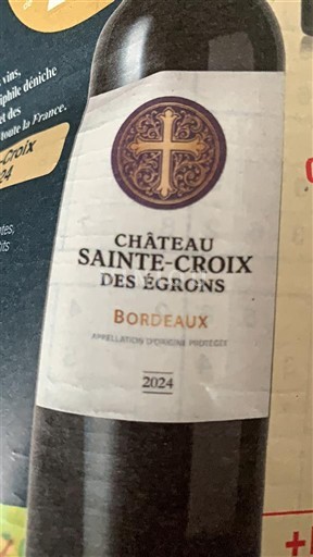Bordeaux Château Sainte-Croix des Égrons 2024
