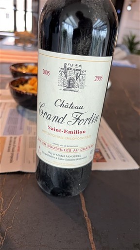 Bordéus Saint-Émilion Château Grand Fortin 2005