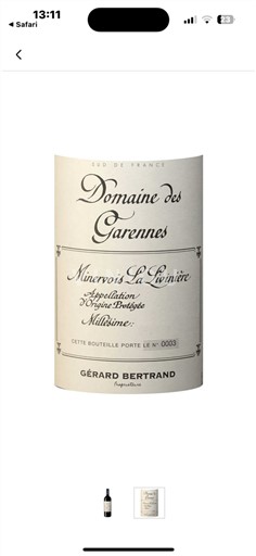 Languedoc Minervois-la-Livinière Domaine Des Garennes Minervois La Livinière 2022