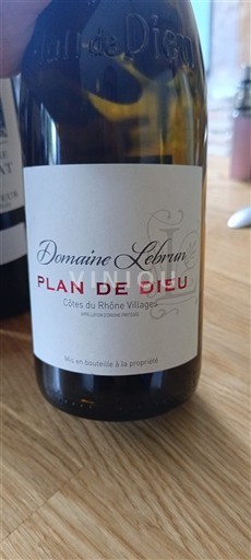 Thung lũng Rhône Không được chỉ định Domaine Lebrun Plan de Dieu Không niên vụ