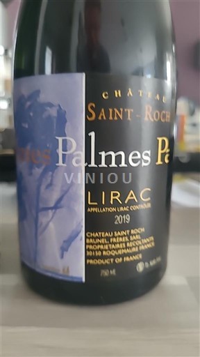 Rhône Valley Lirac Château Saint Roch Les Palmes 2019
