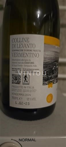 Ligurien Colline di Levanto Azienda Agricola Ca du Ferrà Luccicante 2024