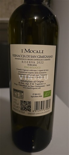 Toscana Vernaccia di San Gimignano I Mocali Riserva 2022