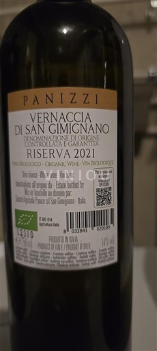 Toscana Vernaccia di San Gimignano Panizzi Riserva 2021