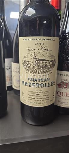 Bordeaux Blaye-Côtes-de-Bordeaux Château Mazerolles Marine 2018