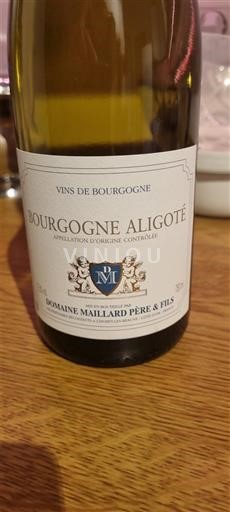 Burgundy Bourgogne Aligoté Domaine Maillard Père & Fils 2022