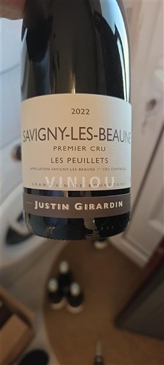 Bourgogne Savigny-lès-Beaune Premier Cru Justin Girardin Les Peuillets 2022