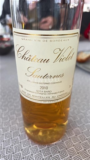 Bordeaux Sauternes Château Violet 2010