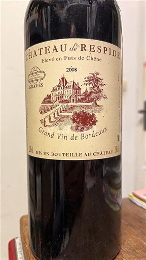 Bordeaux Graves Château Respide 2008