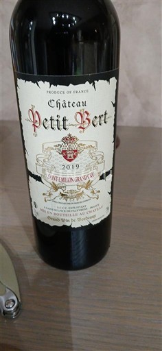 Bordeaux Saint-Émilion Grand Cru Grand Cru Château Petit Bert 2019