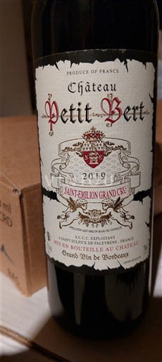 Bordoja Saint-Émilion Grand Cru Grand Cru Château Petit Bert 2019