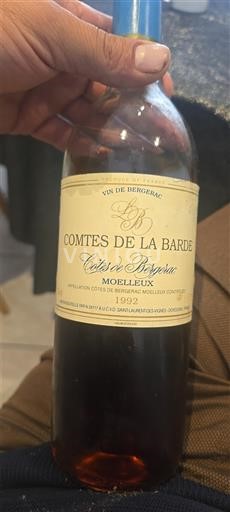 Lounais-Ranska Côtes-de-bergerac Comtes de la Barde 1992