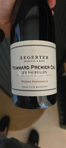 Burgundi Pommard Premier Cru Aegerter Jean-Luc & Paul Réserve Personnelle 2015