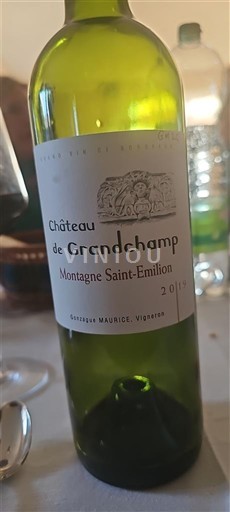 Bordeaux Montagne Saint-Émilion Château Grandchamp 2019