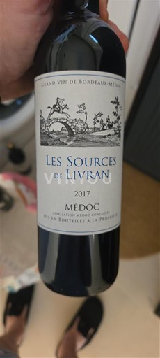 Bordeaux Médoc Les Sources de Livran 2017