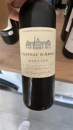 Bordeaux Margaux Château Arsac 2020