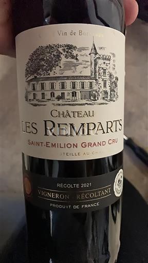 Burdeos Saint-Émilion Gran Cru Grand Cru Château Les Remparts 2021