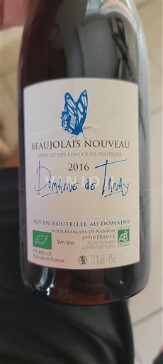 Beaujolais Beaujolais Nouveau Domaine Tanay 2016