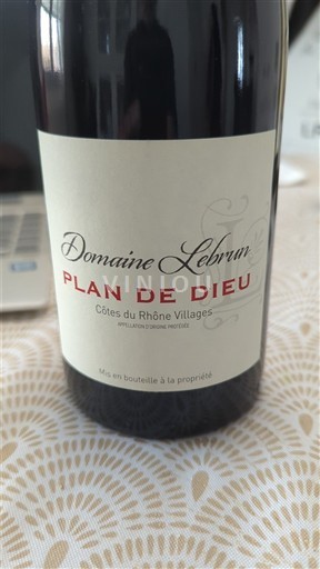 Thung lũng Rhône Không được chỉ định Domaine Lebrun Plan de Dieu 2024