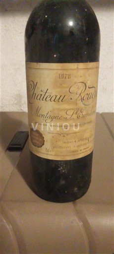 Bordeaux Montagne-saint-émilion Château Roudier 1978