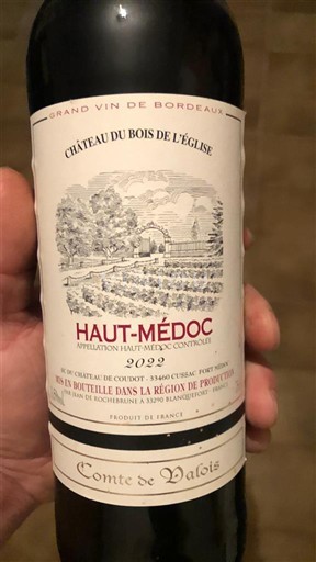 Bordeaux Haut-Médoc Château Bois de l'Église Comte de Valois 2022