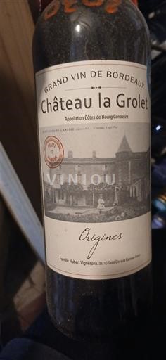 Bordeaux Côtes-de-bourg Château La Grolet Origines Senza annata