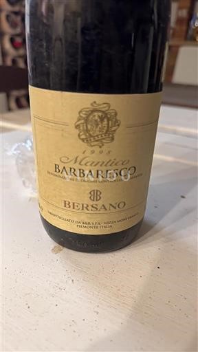 Piedmont Wines Barbaresco Bersano Mantico 1998