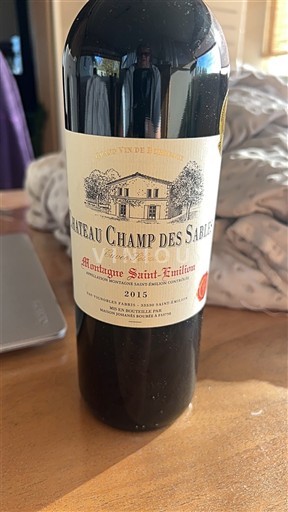 Bordeaux Montagne-saint-émilion Chateau Champ des Sables 2015