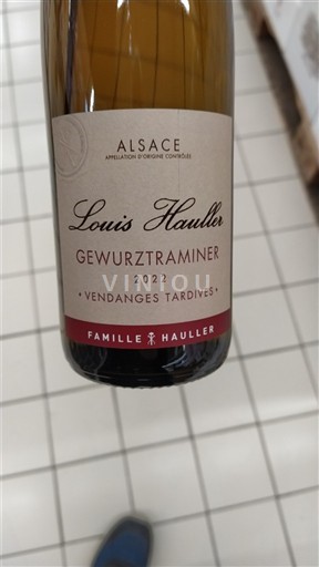 Alsace Vendanges Tardives Louis Hauller Vendanges Tardives 2022