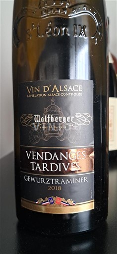 Alsace Vendanges Tardives Wolfberger Vendanges Tardives Gewurztraminer 2018