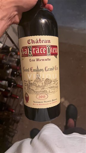 Bordeaux Saint-Émilion Grand Cru Château La Grâce Dieu Les Menuts 2015