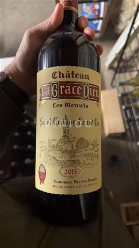 Bordeaux Saint-Émilion Grand Cru Château La Grâce Dieu Les Menuts 2015
