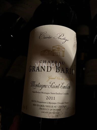 Бордо Монтань-Сент-Емільйон Chateau Grand Baril Prestige 2011