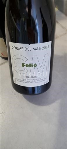 Roussillon Collioure Coume del Mas Folio 2018