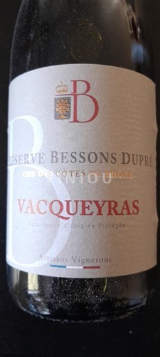Thung lũng Rhône Vacqueyras Bessons Dupré Réserve Bessons Dupré 2023