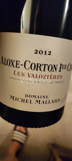 Burgundi Määrittelemätön Premier Cru Domaine Michel Mallard Les Valozières 2012