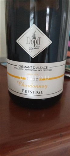 Vin Effervescent Blanc brut Prestige Dopff 2024 France Alsace Crémant-d'alsace AOC methode_traditionnelle