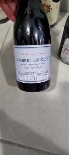 Bourgogne Chambolle-Musigny Domaine Bruno Clair Les Véroilles 2018