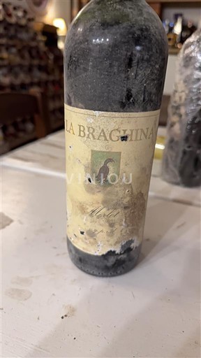 Vin Rouge sec Merlot La Braghina 2002 Italie Piémont DOC