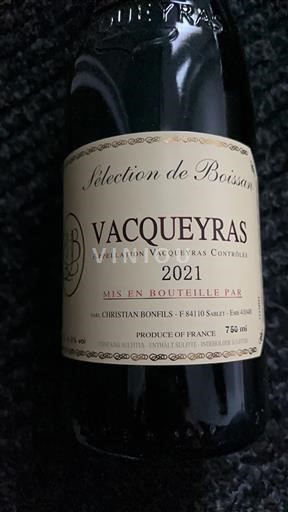 Thung lũng Rhône Vacqueyras Sélection de Boissan 2021