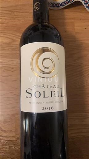 Bordéus Puisseguin-saint-émilion Chateau Soleil 2016