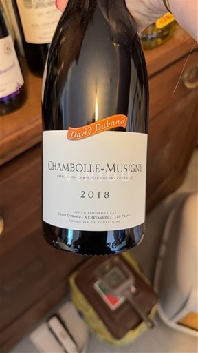 Borgogna Chambolle-Musigny David Duband 2018