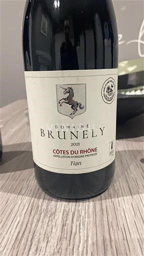 Rhône-dalen Côtes-du-Rhône Domaine Brunely Tian 2021
