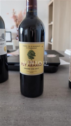 Bordeaux Castillon-côtes-de-bordeaux Clos Puy Arnaud Grand Vin 2017