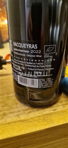 Thung lũng Rhône Vacqueyras Xavier Vignon 2022