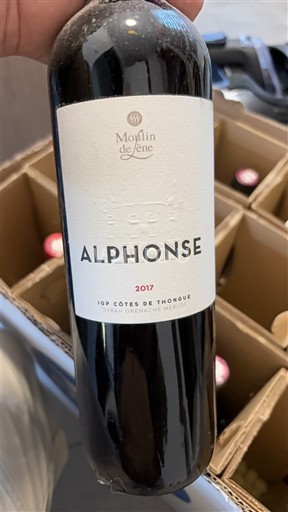 Languedoc và Roussillon Côtes de Thongue Moulin de Lène Alphonse 2017