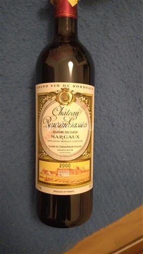 Bordeaux Margaux Grand Cru Château Rauzan-Gassies 2000